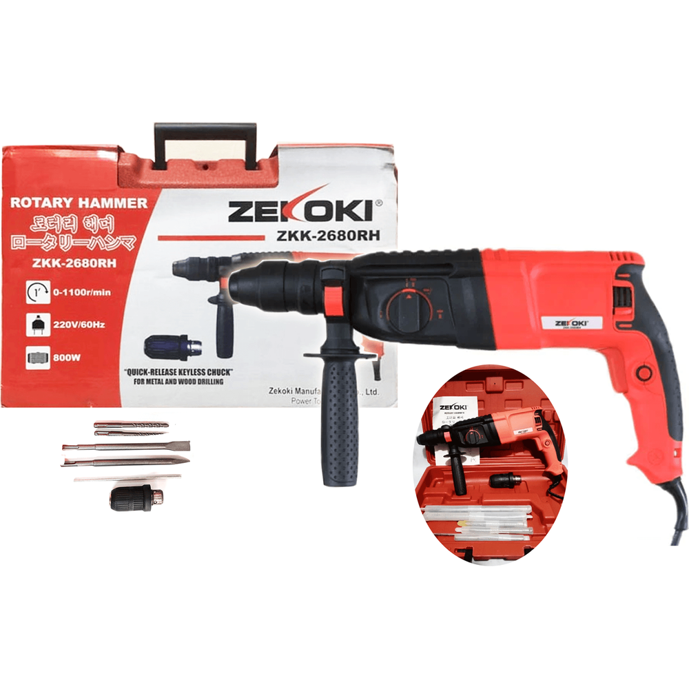 Zekoki ZKK-2680RH SDS-plus Rotary Hammer 800mm 26mm - KHM Megatools Corp. Zekoki ZKK-2680RH SDS-plus Rotary Hammer 800mm 26mm - KHM Megatools Corp.